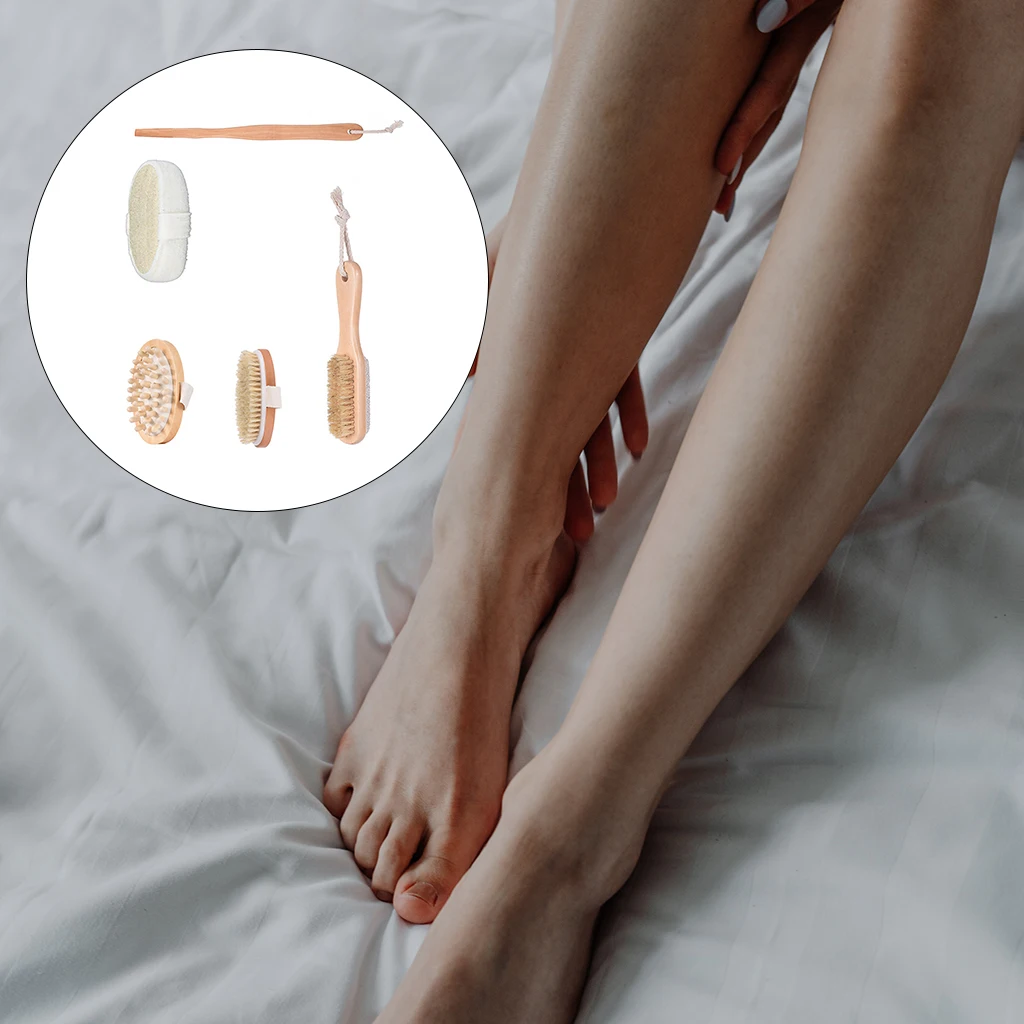 Bristle Bath Brush Set Exfoliating Promote Blood Circulation Massage Brush Wooden Body Dry Brush
Bristle Bath Brush Set Exfoliating Promote Blood Circulation Massage Brush Wooden Body Dry Brush