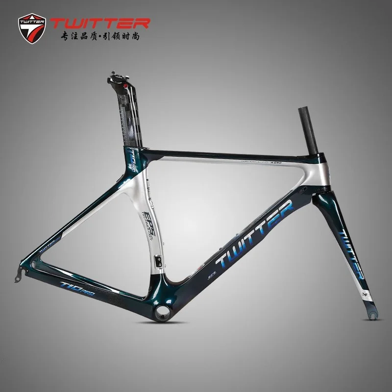 TWITTER T10carbon fiber bike frame discoloration inner disc brake barrel pumping version road bike racing frame gravel bikeframe
TWITTER T10carbon fiber bike frame discoloration inner disc brake barrel pumping version road bike racing frame gravel bikeframe