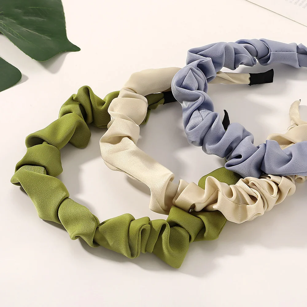 Pure Color Satin Women Hairband Classic Girls Hair Accessories DIY Turban Hair Band ins Simple Press Hairpin Headdress Wholesal
Pure Color Satin Women Hairband Classic Girls Hair Accessories DIY Turban Hair Band ins Simple Press Hairpin Headdress Wholesal