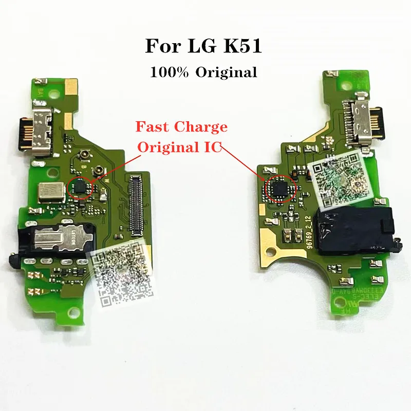 

100% Оригинальный штекер для зарядного устройства для LG K51 USB-порт для зарядки док-станция гибкий кабель с микрофоном разъем для наушников