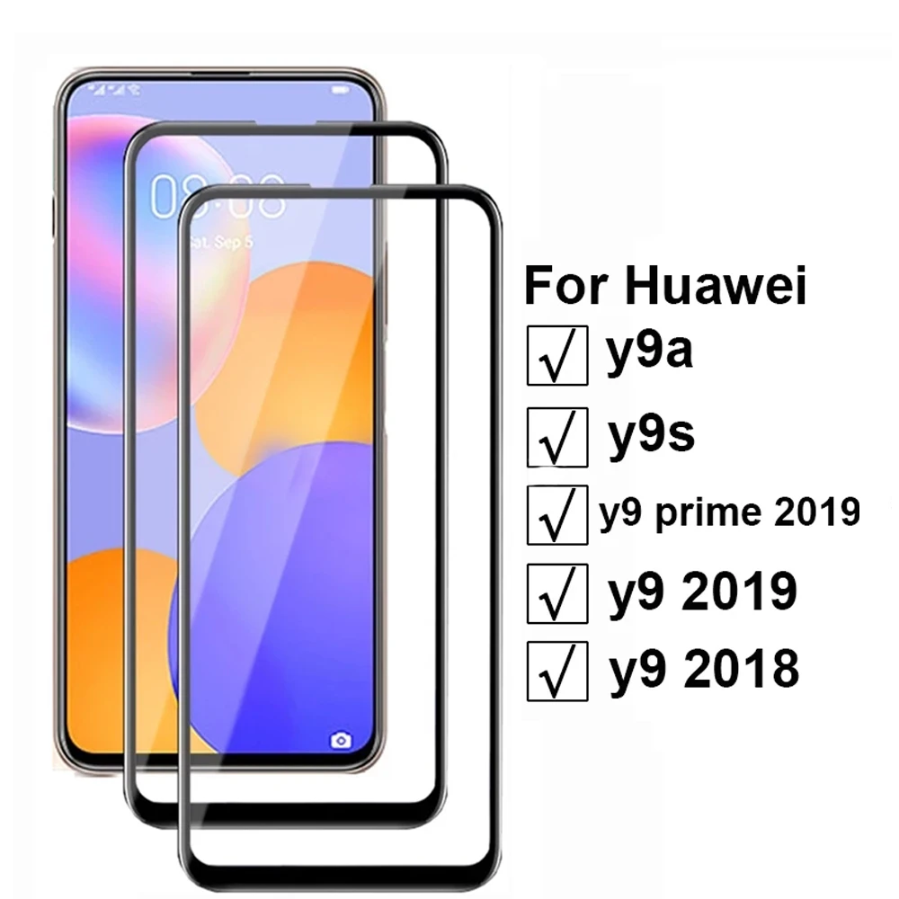 

9D full cover for huawei y9s y9A y8s y8p y7p y6s y6p y9 y7 prime y6 pro 2019 y5 2018 phone screen protector tempered glass film