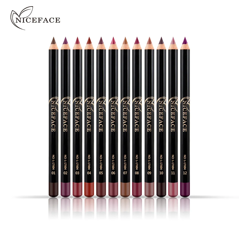NICEFACE Макияж для губ брендовый карандаш 1 шт. долговечные дешевые Пигменты Красный