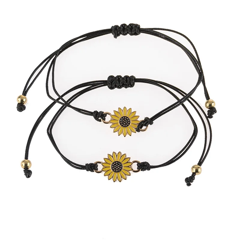 Vintage Daisy Bracelet For Couple Trendy Alloy Sunflower Adjustable Braided Hand Rope Unisex Fashion Jewelry Gift To Friends
Vintage Daisy Bracelet For Couple Trendy Alloy Sunflower Adjustable Braided Hand Rope Unisex Fashion Jewelry Gift To Friends