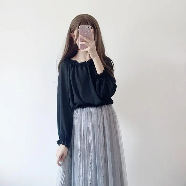 Chiffon Blouse long sleeve 2021 new Lantern sleeve Blouse female students Favourite Genuine Fashion Hot Time limited
Chiffon Blouse long sleeve 2021 new Lantern sleeve Blouse female students Favourite Genuine Fashion Hot Time limited