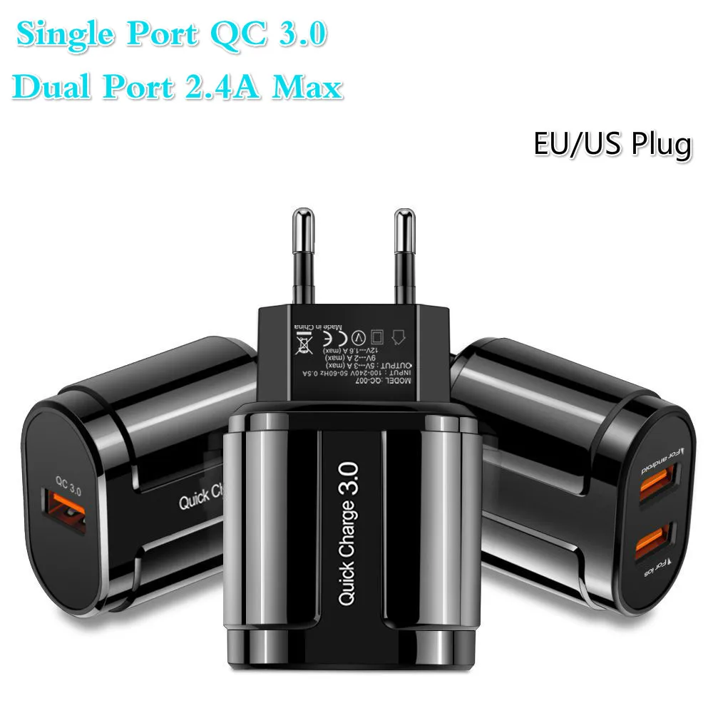 Quick Charge 3.0 Wall USB Charger QC 3.0 4.0 Fast Charging Cable Mobile Phone Charger Micro For iPhone Samsung Xiaomi Charger
Quick Charge 3.0 Wall USB Charger QC 3.0 4.0 Fast Charging Cable Mobile Phone Charger Micro For iPhone Samsung Xiaomi Charger