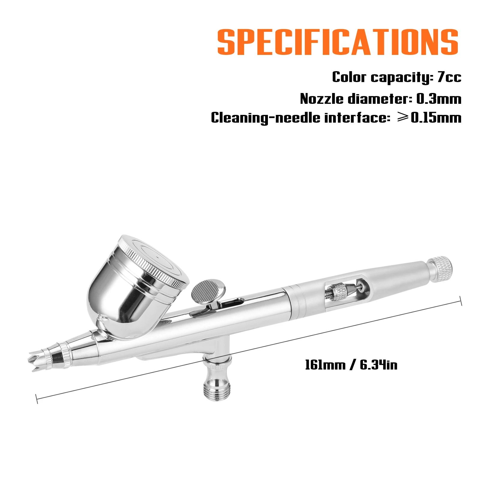 Professional 0.3mm Airbrush Set Spray Gun for Model Making Art Painting with 7CC Color Cup Mini Wrentch and Cleaning Needle-tool
Professional 0.3mm Airbrush Set Spray Gun for Model Making Art Painting with 7CC Color Cup Mini Wrentch and Cleaning Needle-tool