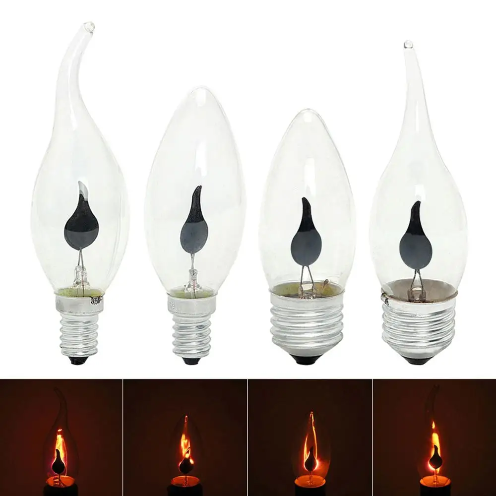 220V Creative Flickering Emulation LED Flame Tip Candle Fire Flickering Ligh E14 E27 3W Filament Bulb Vintage Bar Pub Home Decor
220V Creative Flickering Emulation LED Flame Tip Candle Fire Flickering Ligh E14 E27 3W Filament Bulb Vintage Bar Pub Home Decor