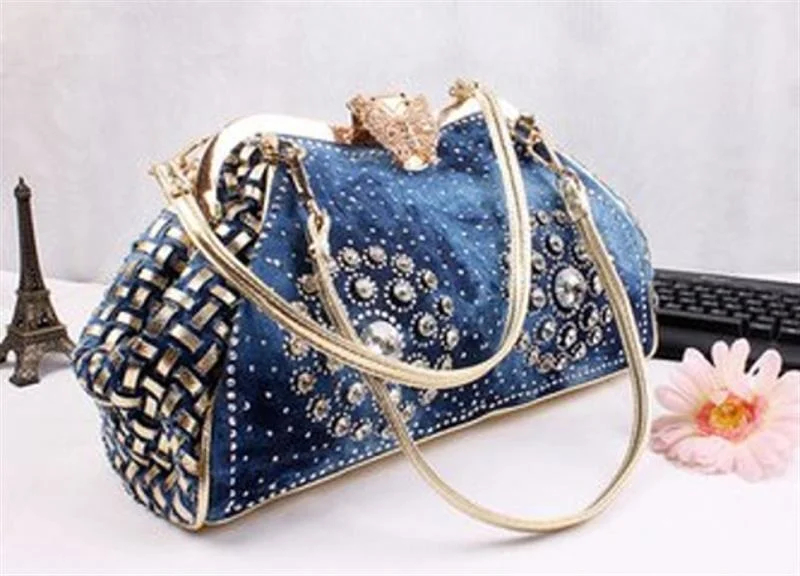 Bag women 2021 new fashion Korean women's bag diamond denim BAG canvas woven bag women's messenger bag
Bag women 2021 new fashion Korean women's bag diamond denim BAG canvas woven bag women's messenger bag