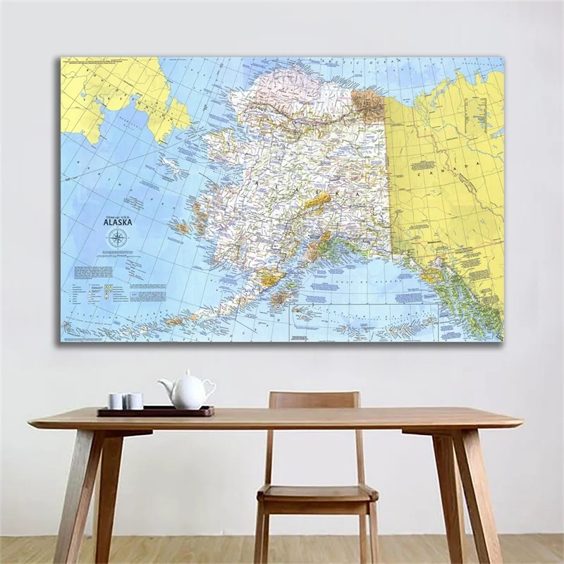 The World Map 59*42cm Foldable No-fading Alaska United States (1975) Map Non Woven Spray Map for Culture and Education
The World Map 59*42cm Foldable No-fading Alaska United States (1975) Map Non Woven Spray Map for Culture and Education