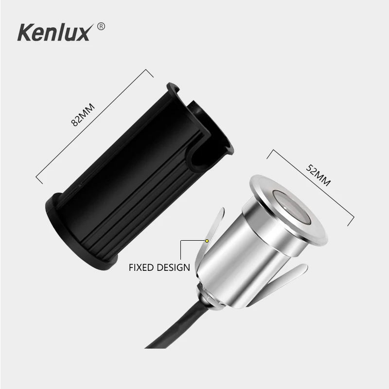 Kenlux LED Inground Light 2 Вт d52мм COB Алюминиевый наружный Подземный светодиодный светильник