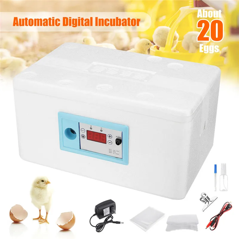 Family Eggs Incubator 20 Position Automatic Digital Chicken Poultry Hatcher Foam Home Waterbed Incubator Farm Incubation Tools
Family Eggs Incubator 20 Position Automatic Digital Chicken Poultry Hatcher Foam Home Waterbed Incubator Farm Incubation Tools