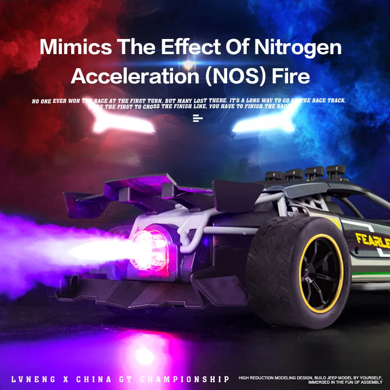 High Speed RC Car 2.4GHz 1:12 4WD Racing Lighting Spray Imitate NOS Off-Road Vehicle Remote Control Drift Cars Gift Toys Kits
High Speed RC Car 2.4GHz 1:12 4WD Racing Lighting Spray Imitate NOS Off-Road Vehicle Remote Control Drift Cars Gift Toys Kits