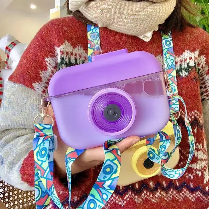 Cute Cool Creative Camera Water Bottle Girl Heart Korean Version of Large Capacity Lanyard Cup Personalized Plastic Camera Cup
Cute Cool Creative Camera Water Bottle Girl Heart Korean Version of Large Capacity Lanyard Cup Personalized Plastic Camera Cup