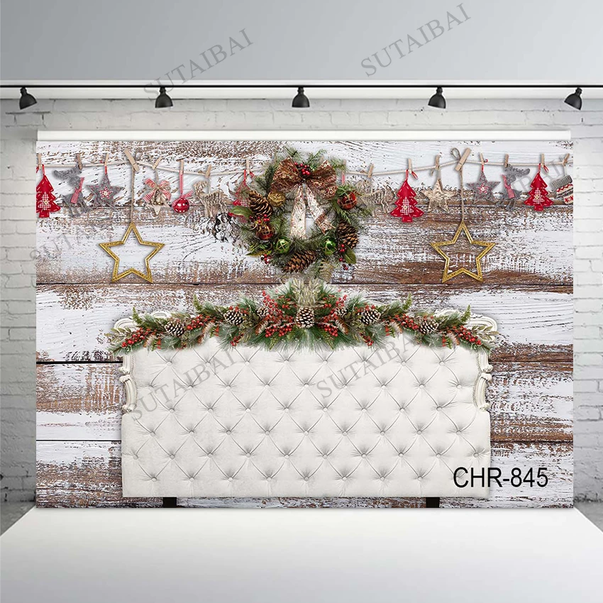 Christmas Headboard Backdrop Vintage White Wood Head of Bed Christmas Wreath Decor Child Photography Studio Photo Backgrounds
Christmas Headboard Backdrop Vintage White Wood Head of Bed Christmas Wreath Decor Child Photography Studio Photo Backgrounds