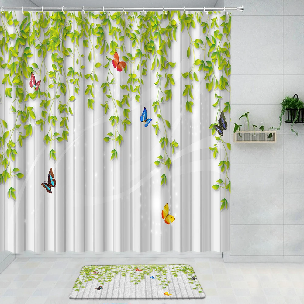 Green Plant Vine Bathroom Curtain Shower Curtain Curtain For Bathroom Bath Mats Bathroom Non Slip Washable Set Bathroom Products
Green Plant Vine Bathroom Curtain Shower Curtain Curtain For Bathroom Bath Mats Bathroom Non Slip Washable Set Bathroom Products