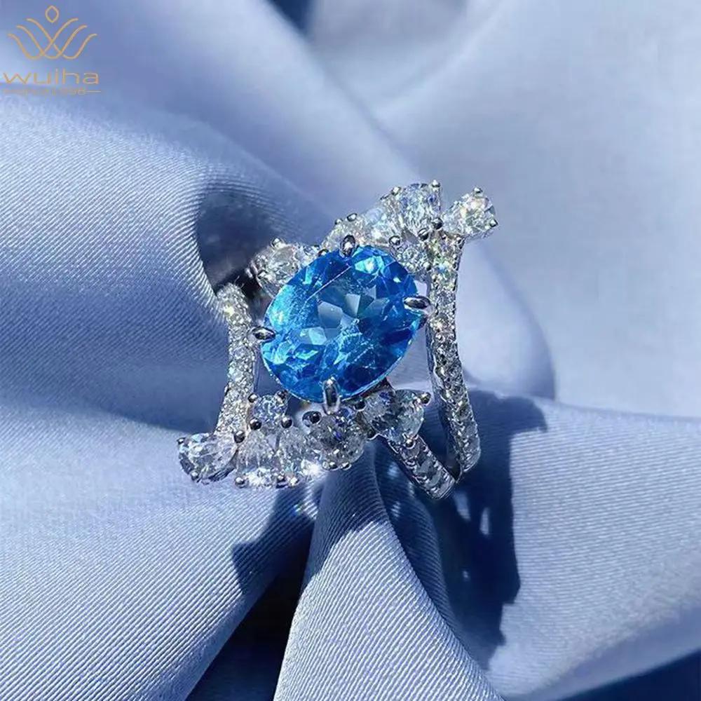 WUIHA Luxury Solid 925 Sterling Silver Oval Cut 10*8MM Created Moissanite Sapphire Gemstone Wedding Engagement Ring Fine Jewelry
WUIHA Luxury Solid 925 Sterling Silver Oval Cut 10*8MM Created Moissanite Sapphire Gemstone Wedding Engagement Ring Fine Jewelry