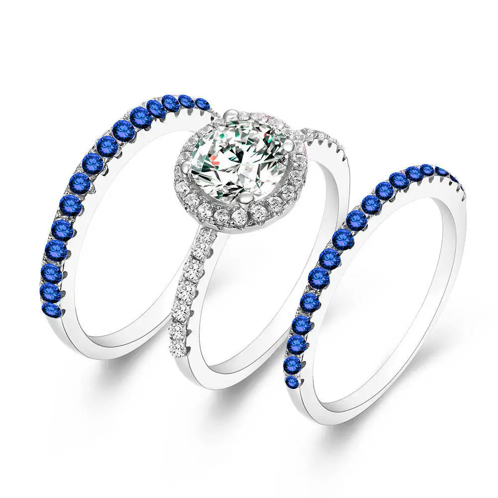 Elegante Fashion 3pcs Blue Clear Crystal Ring for Women Anniversary Party Engagement Birthday Gifts Jewelry
Elegante Fashion 3pcs Blue Clear Crystal Ring for Women Anniversary Party Engagement Birthday Gifts Jewelry