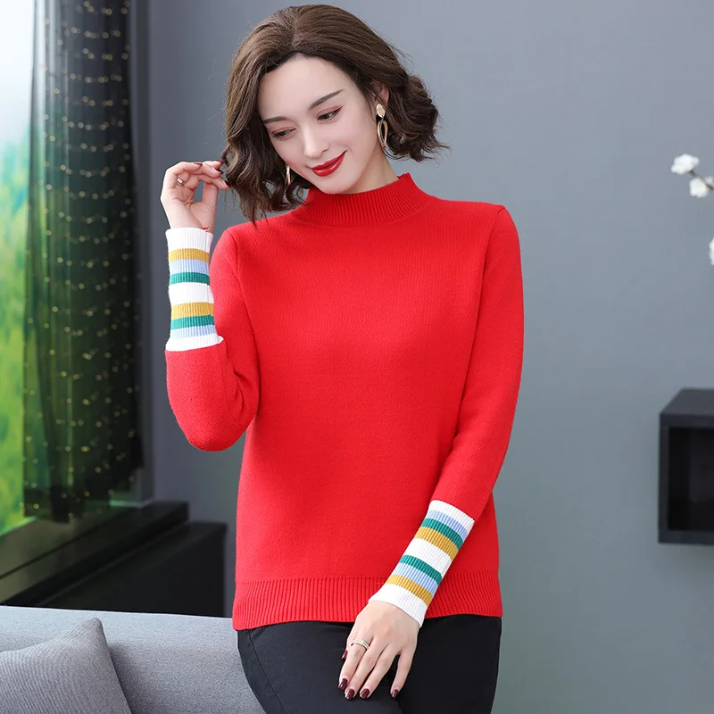 Female Sweater Solid Winter Warm Long Sleeve Sweater Casual Slim Knitted Pullovers Knitting Black
Female Sweater Solid Winter Warm Long Sleeve Sweater Casual Slim Knitted Pullovers Knitting Black