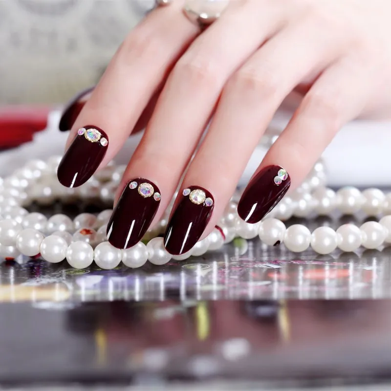 2021 Wear Nail Beauty White Red Coffee Colorful Bride Diamond round Head Beautiful Fake Nails Wear Nail Stickers fake nails
2021 Wear Nail Beauty White Red Coffee Colorful Bride Diamond round Head Beautiful Fake Nails Wear Nail Stickers fake nails