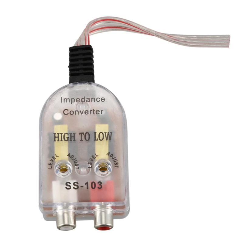 Vehicles Auto Car High to Low Impedance Converter Adapter Speaker to RCA Line
Vehicles Auto Car High to Low Impedance Converter Adapter Speaker to RCA Line