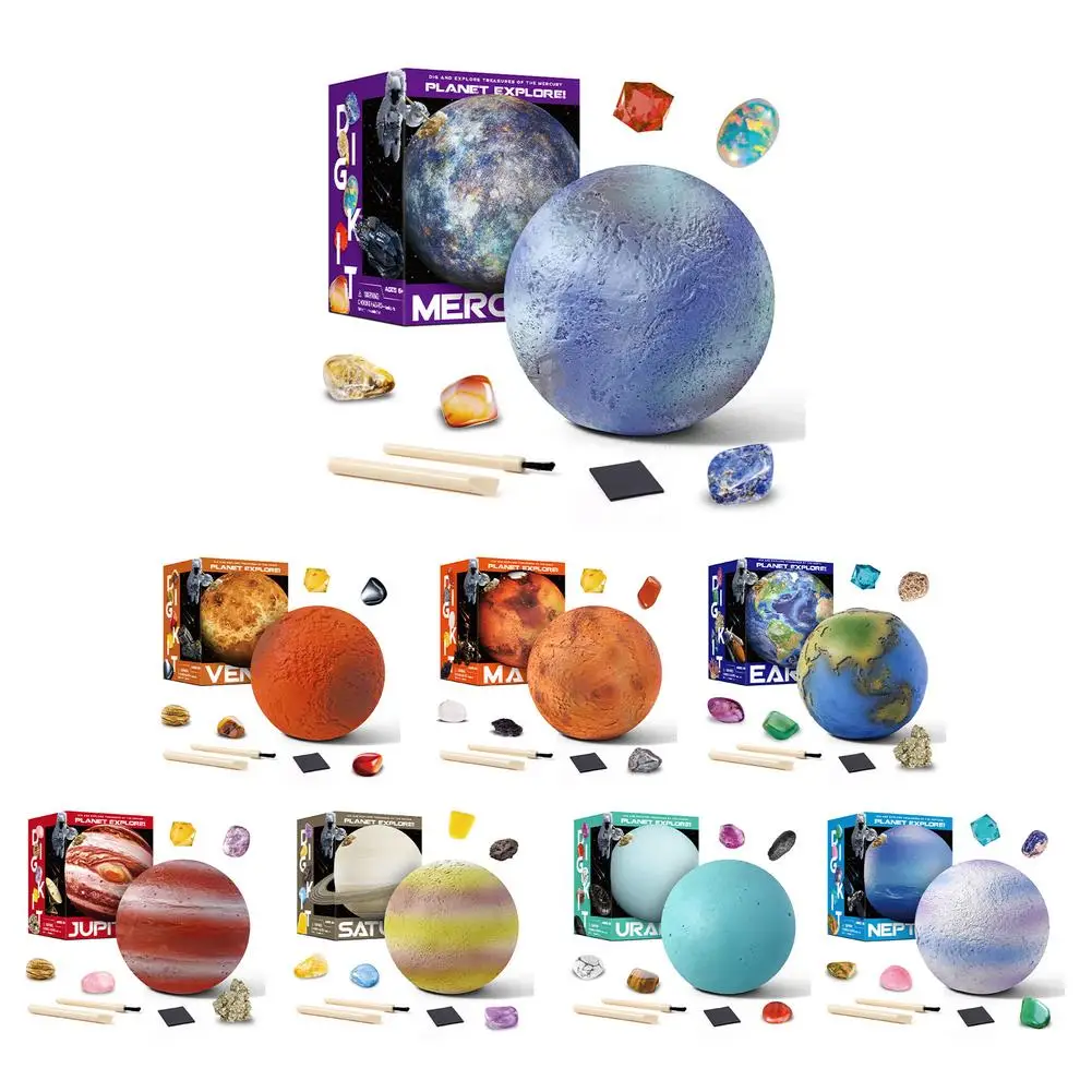Gem Dig Kit Treasure Excavation Set Gem Stone Dig Set Eight Planets Solar System Treasure Excavation Learning Toys For Child
Gem Dig Kit Treasure Excavation Set Gem Stone Dig Set Eight Planets Solar System Treasure Excavation Learning Toys For Child