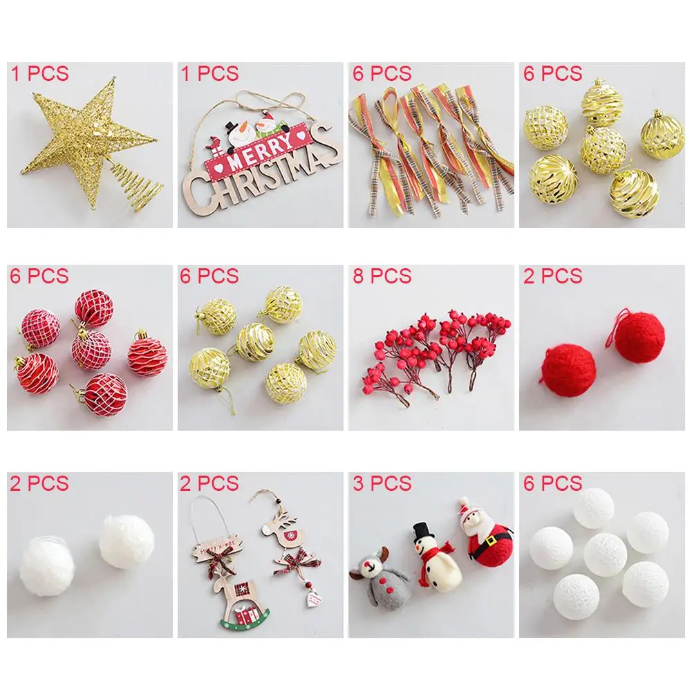 52PCS Christmas Tree Decoration Christmas Bow Ball Beautiful Star Treetop Ornaments For Merry Xmas Party Home Decoration
52PCS Christmas Tree Decoration Christmas Bow Ball Beautiful Star Treetop Ornaments For Merry Xmas Party Home Decoration