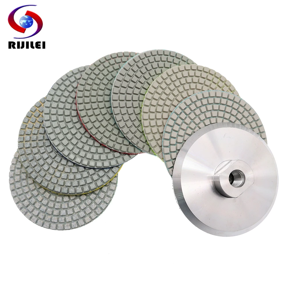 7PCS 4 Inch Diamond Wet Polishing Pads White 100mm Flexible Grinding Wheels for Granite Marble Stone Sanding Disc
7PCS 4 Inch Diamond Wet Polishing Pads White 100mm Flexible Grinding Wheels for Granite Marble Stone Sanding Disc