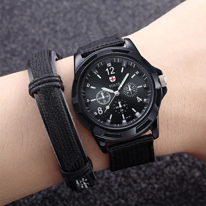 Casual Classic Design Quartz Men's Fashion Woven Wristband Nylon Watch Band Swiss Army Watch
Casual Classic Design Quartz Men's Fashion Woven Wristband Nylon Watch Band Swiss Army Watch