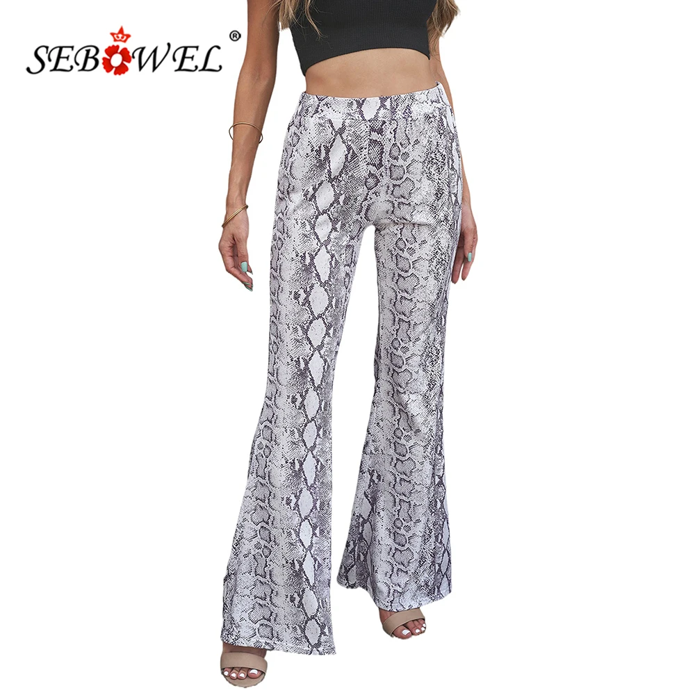 SEBOWEL 2021 Woman Casual Snakeskin Print Wide Legs Pants Female High Waist Plus Size Trousers Women's Slim Long Bottoms XL
SEBOWEL 2021 Woman Casual Snakeskin Print Wide Legs Pants Female High Waist Plus Size Trousers Women's Slim Long Bottoms XL