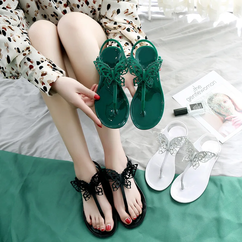 Women's Sandals Fahion Butterfly Flat Heel T-strap Summer Shoes PVC Thong Sandalias Mujer
Women's Sandals Fahion Butterfly Flat Heel T-strap Summer Shoes PVC Thong Sandalias Mujer