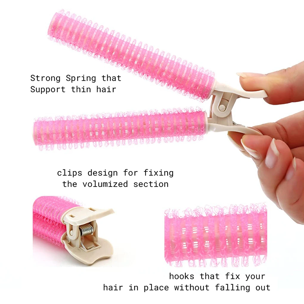 

10/2pcs Self-adhesive Curling Hair Candy Color Hair Pins Hair Root Fluffy Clips Air Bangs Curler Lazy Curling Hair Styling Tool