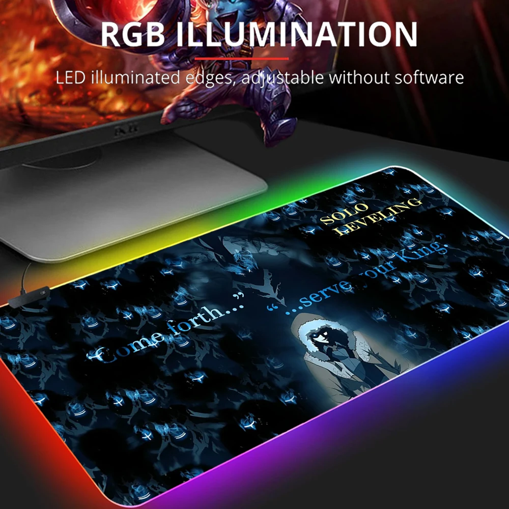 Mouse Pad RGB Solo Leveling Gaming 250x350 Mause Pad XXL 90X30 Mousepad Keyboard Mat Anime Deskmat Rubber No-slip with Backlit 
Mouse Pad RGB Solo Leveling Gaming 250x350 Mause Pad XXL 90X30 Mousepad Keyboard Mat Anime Deskmat Rubber No-slip with Backlit