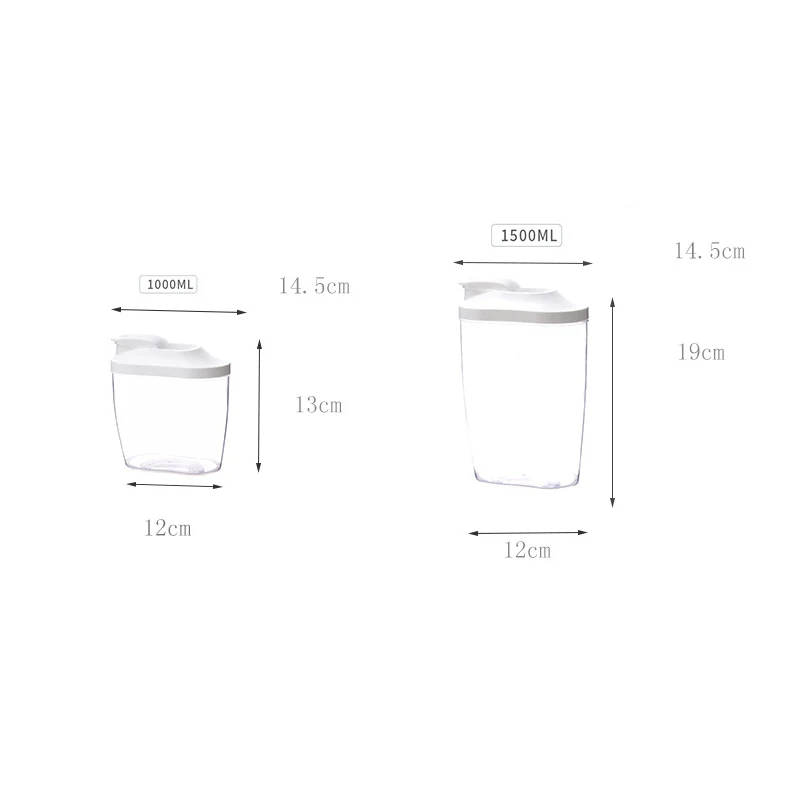 1.5L Food Storage Box Plastic Clear Container Set with Pour Lids Kitchen Storage Bottles Jars Dried Grains Tank Storage Bottles
1.5L Food Storage Box Plastic Clear Container Set with Pour Lids Kitchen Storage Bottles Jars Dried Grains Tank Storage Bottles