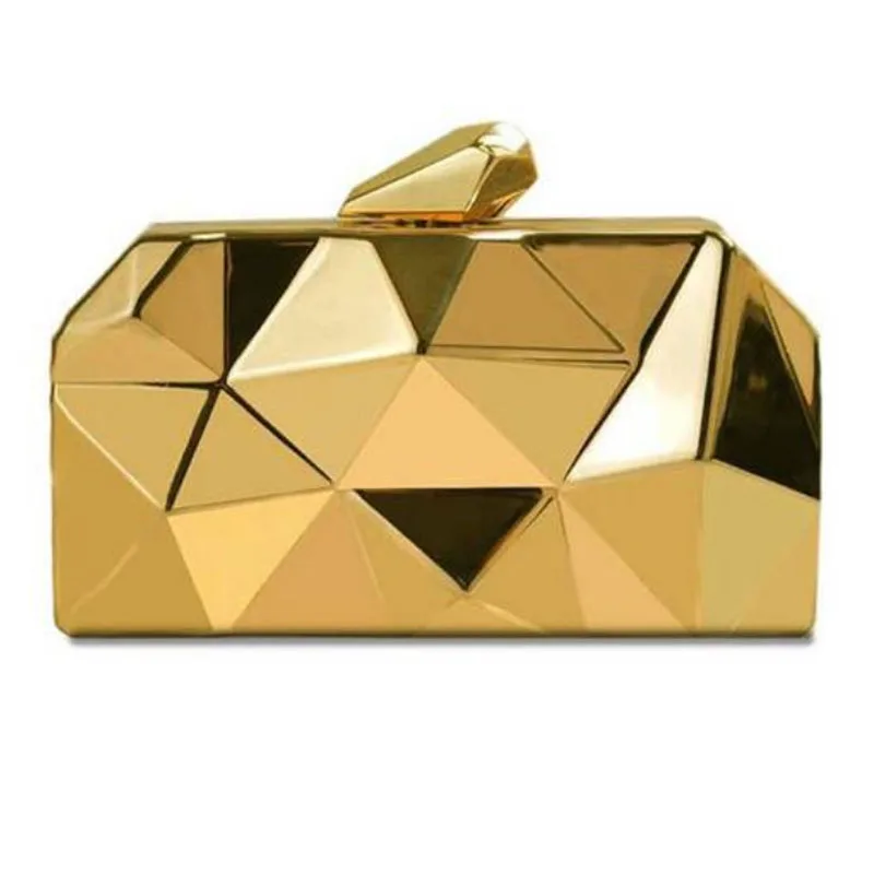 2020 Women Luxury Fashion Evening Bags Geometric 3D Metal Gold Color Lady Wallet Handbag Wedding Party Dinner Bag Clutches Purse
2020 Women Luxury Fashion Evening Bags Geometric 3D Metal Gold Color Lady Wallet Handbag Wedding Party Dinner Bag Clutches Purse
