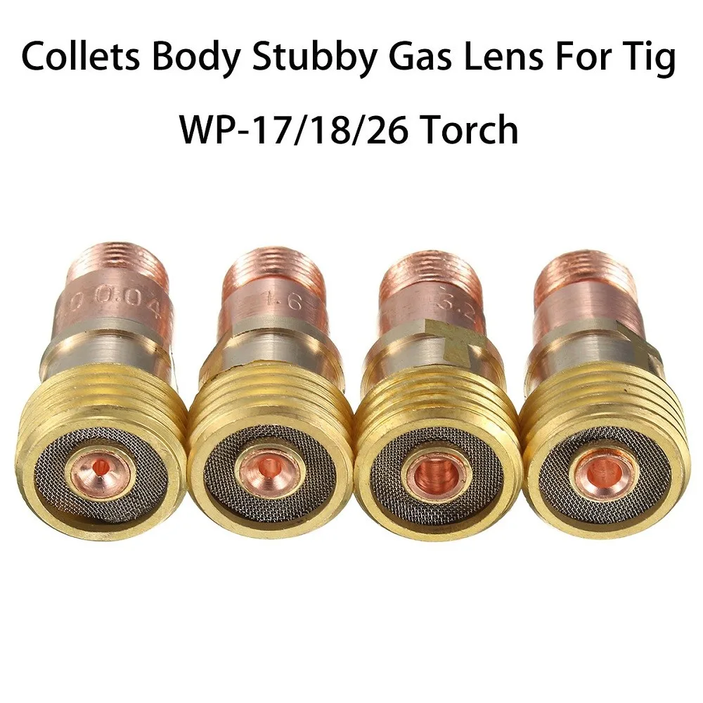 TIG 17GL Collet Body Stubby Gas Lens Lenz Connector With Mesh For PTA DB SR WP-17/18/26 Torch Welding Accessories
TIG 17GL Collet Body Stubby Gas Lens Lenz Connector With Mesh For PTA DB SR WP-17/18/26 Torch Welding Accessories