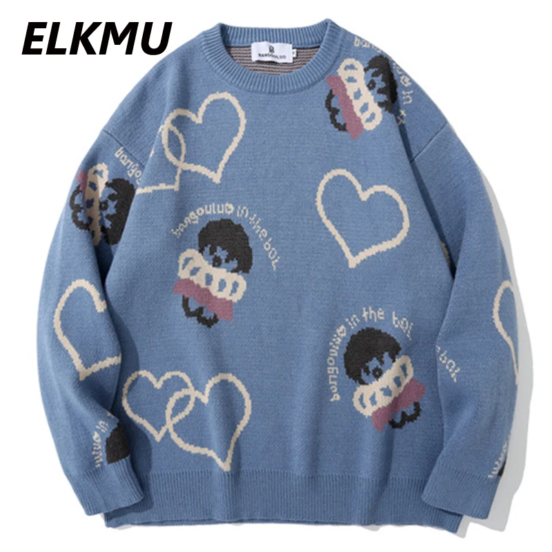 ELKMU Harajuku Knitted Sweaters Cartoon Pattern Autumn Knitwear Jumper Sweater Unisex Streetwear Oversized Sweater Mens HM483
ELKMU Harajuku Knitted Sweaters Cartoon Pattern Autumn Knitwear Jumper Sweater Unisex Streetwear Oversized Sweater Mens HM483