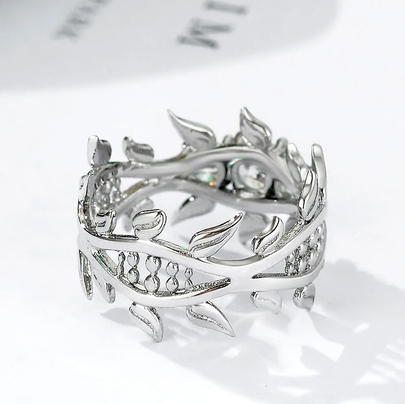 925 anillos silver Rose thorn Ring Leaf Wedding Rings Zircon Engagement Ring Plant Shiny Rings for Women Fashion Jewelry
925 anillos silver Rose thorn Ring Leaf Wedding Rings Zircon Engagement Ring Plant Shiny Rings for Women Fashion Jewelry