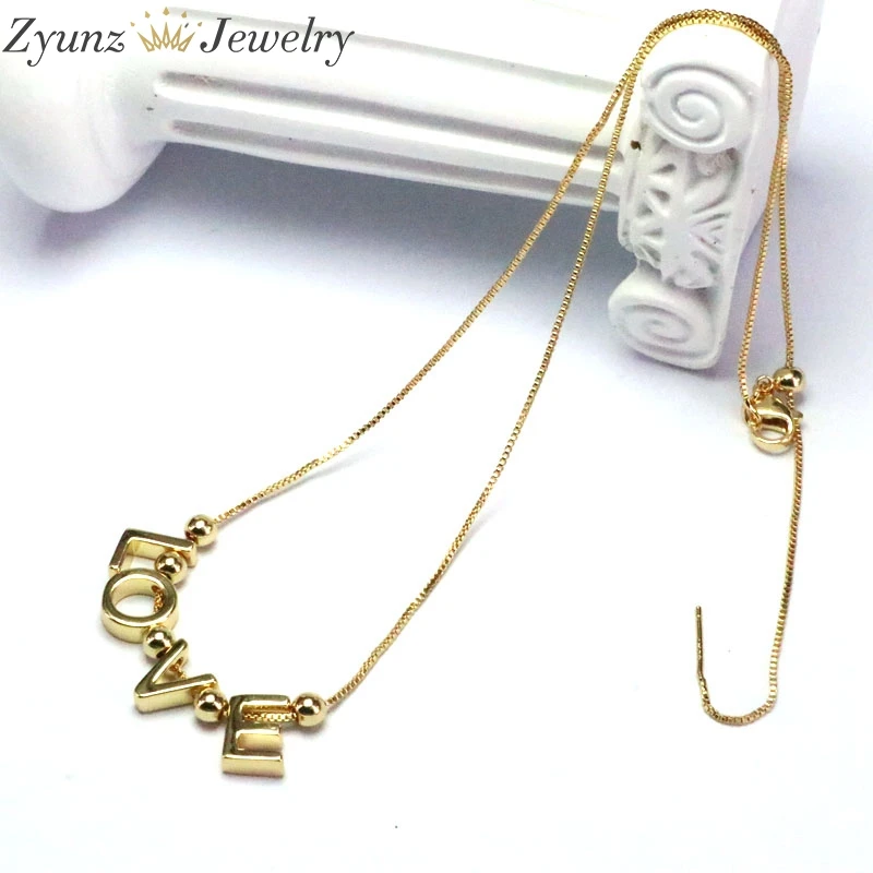 

5 шт., модное ожерелье-чокер с надписью LOVE для женщин, простой золотистый кулон на цепочке, ожерелье, подарок, модные ювелирные изделия
