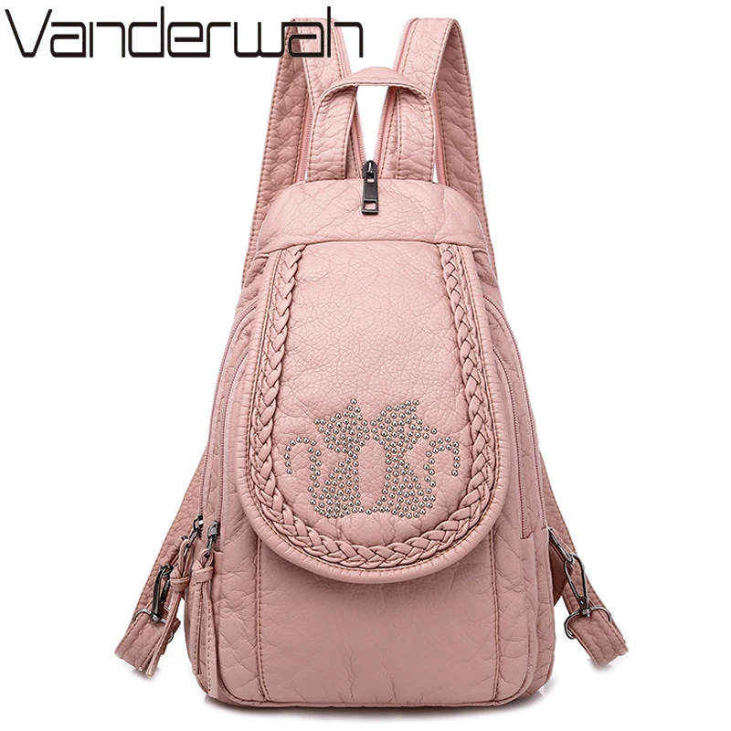 Cat Backpack Female 3 in 1 Washed Soft Leather Backpack Ladies Bagpack Chest Bags For Women Travel Back Pack Sac A Dos Mochila
Cat Backpack Female 3 in 1 Washed Soft Leather Backpack Ladies Bagpack Chest Bags For Women Travel Back Pack Sac A Dos Mochila