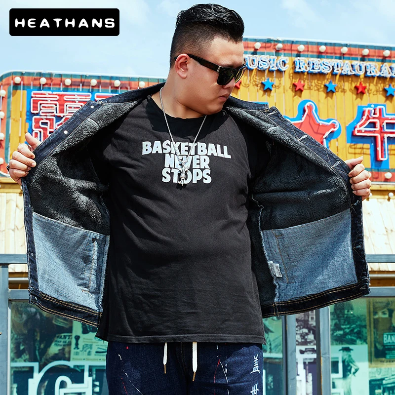 Oversize Plus Fleece Denim Jacket Mens Autumn Winter Printing Thicken Jean Jacket Men Plus Fat Long Sleeve Outdoor Wear For Male
Oversize Plus Fleece Denim Jacket Mens Autumn Winter Printing Thicken Jean Jacket Men Plus Fat Long Sleeve Outdoor Wear For Male