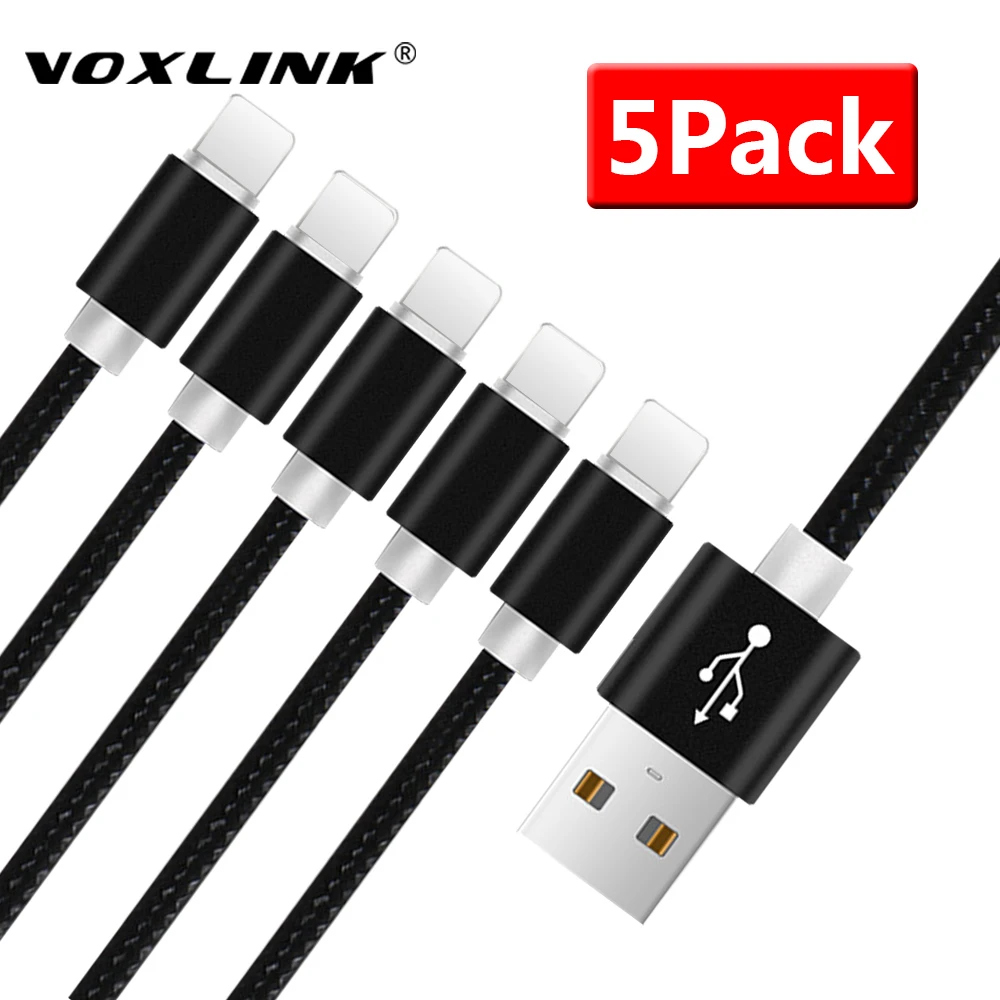 5 шт. USB-кабели для iPhone X 8 8plus 7 7plus 6s plus | Мобильные телефоны и аксессуары
