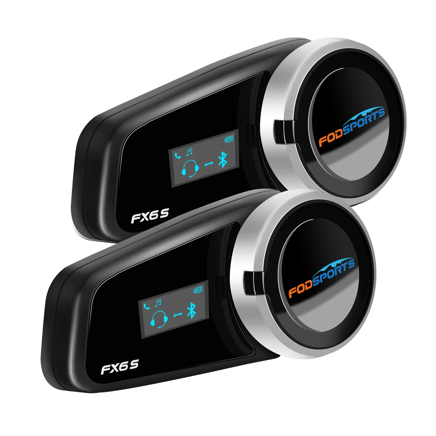 2 шт.Fodsports FX6 S мотоцикл Bluetooth 5 0 домофон шлем беспроводная гарнитура 1000 м 6-полосный