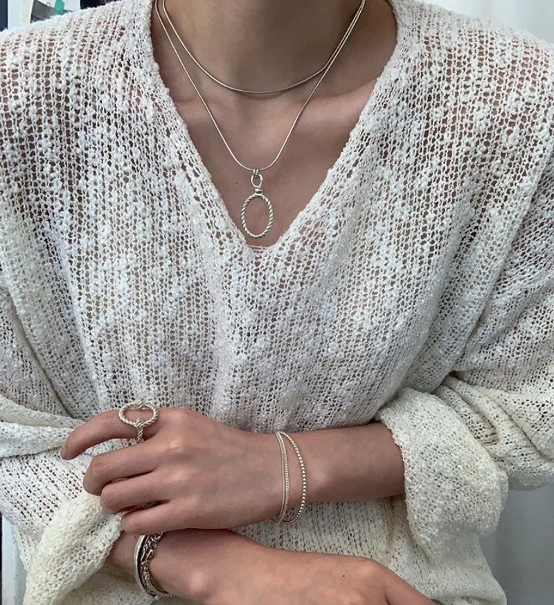 Leouerry 925 Sterling Silver Braided Hemp Rope Necklaces Minimalist Snake Bone Chain Necklaces for Women Silver 925 Jewelry
Leouerry 925 Sterling Silver Braided Hemp Rope Necklaces Minimalist Snake Bone Chain Necklaces for Women Silver 925 Jewelry
