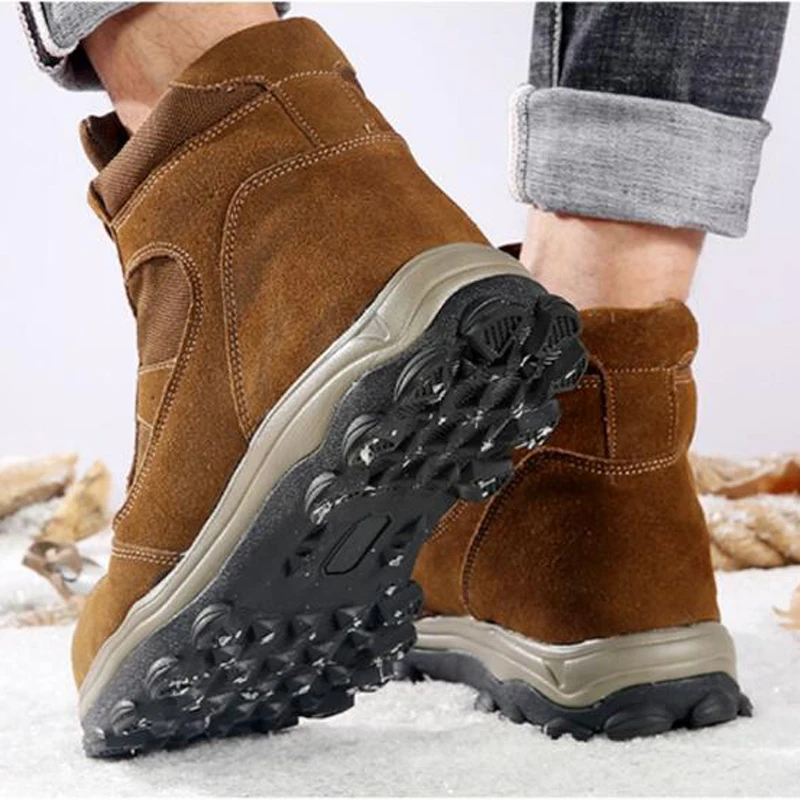 Мужские зимние ботинки Зимняя обувь из натуральной кожи 2020 Теплые мужские 100%