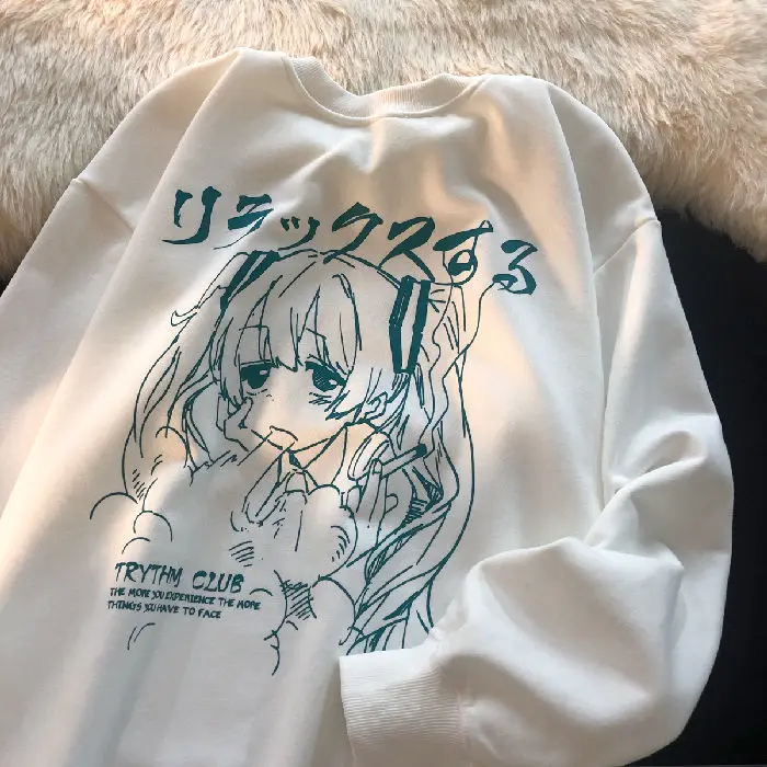 Cartoon Print Women Sweatshirt Simple Long Sleeve Design O-Neck Loose Casual Sweatshirt Streetwear Pullover Wear Korean Style
Cartoon Print Women Sweatshirt Simple Long Sleeve Design O-Neck Loose Casual Sweatshirt Streetwear Pullover Wear Korean Style