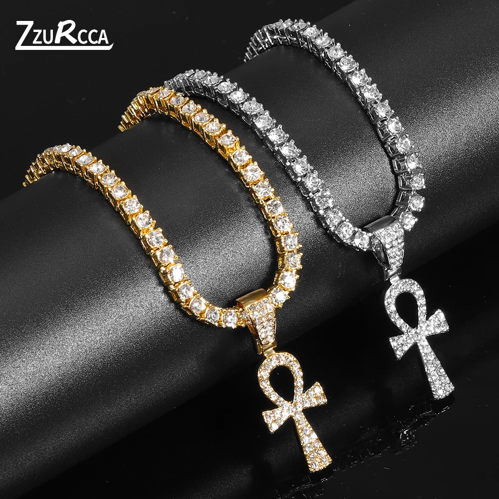 New Design Cross Pendant Necklace for Men Gold Color Tennis Chain Charm Women Necklace Hip Hop Jewelry colgante mujer
New Design Cross Pendant Necklace for Men Gold Color Tennis Chain Charm Women Necklace Hip Hop Jewelry colgante mujer