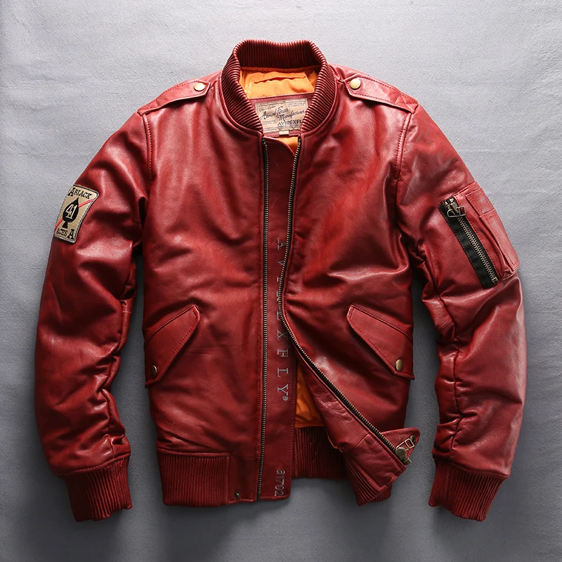 AVFLY 2020 Men Green Genuine Leather Down Jacket Coats Fashion Section Casual Coat Motorcycle Biker Jacket Winter Russia Coats 
AVFLY 2020 Men Green Genuine Leather Down Jacket Coats Fashion Section Casual Coat Motorcycle Biker Jacket Winter Russia Coats