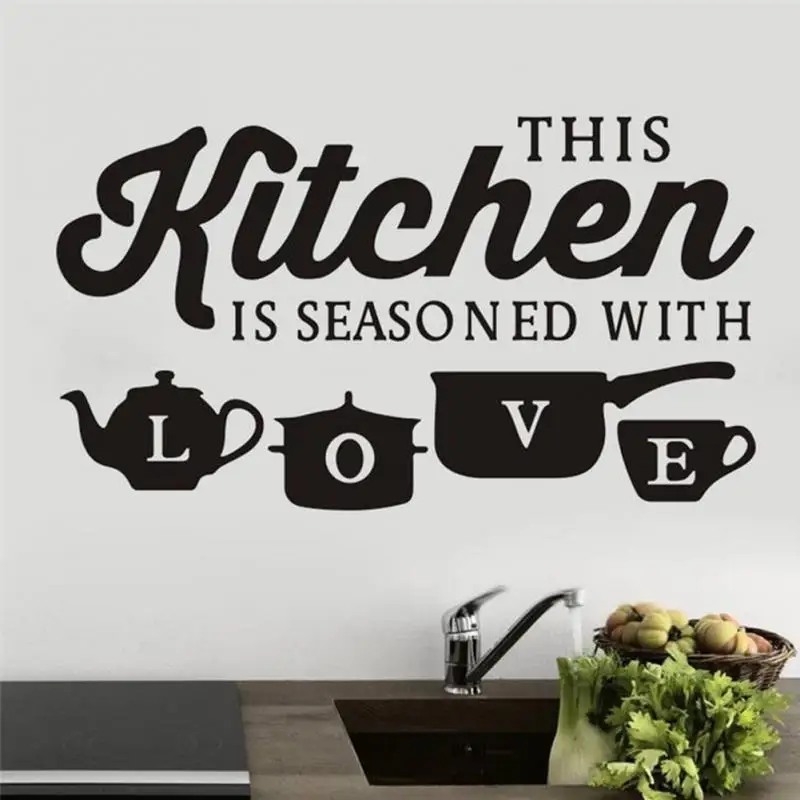 Kitchen is Seasoned With Love Letter Pattern Wall Sticker Removable Home Decor Wall Art Mural Decal C6025
Kitchen is Seasoned With Love Letter Pattern Wall Sticker Removable Home Decor Wall Art Mural Decal C6025