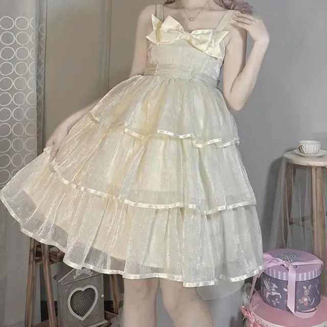 Sweet Japanese Lolita JSK Dress Princess Tea Party Victorian Soft Girls Kawaii Women Gothic Lolita Suspender Dress
Sweet Japanese Lolita JSK Dress Princess Tea Party Victorian Soft Girls Kawaii Women Gothic Lolita Suspender Dress