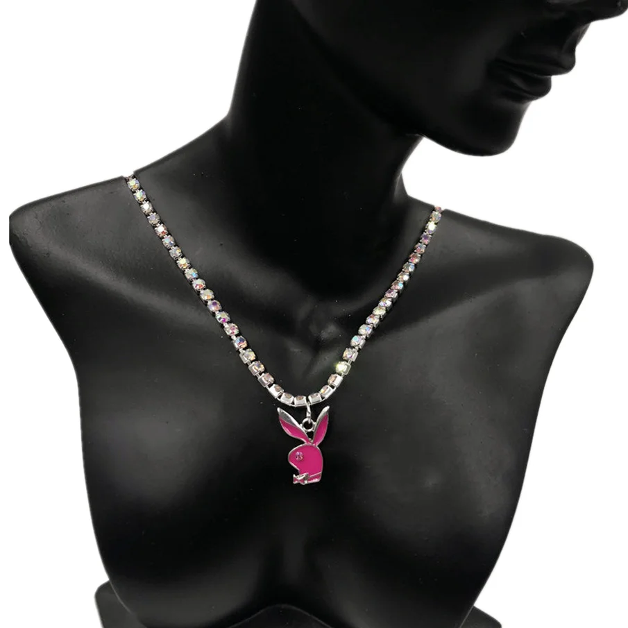 2021 New Ins Hip-hop Pink Rabbit Necklace Rhinestone Chain Personality Chain Choker Necklaces For Women Girls Fashion Jewelry
2021 New Ins Hip-hop Pink Rabbit Necklace Rhinestone Chain Personality Chain Choker Necklaces For Women Girls Fashion Jewelry